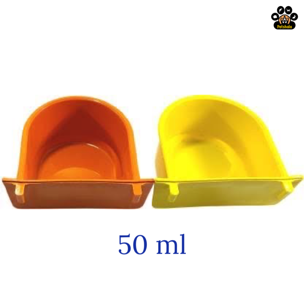 Bird Cage Feeder Drinker Cup Pair